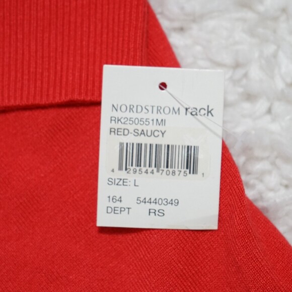 NEW 14th & Union Red Cardigan 3/4 Sleeve Size L in Womens - Picture 3 of 7